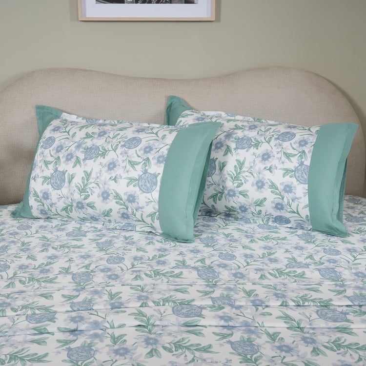 MASPAR Sensory Bloom Cotton 200TC Floral Print 3Pcs Super King Bedsheet Set