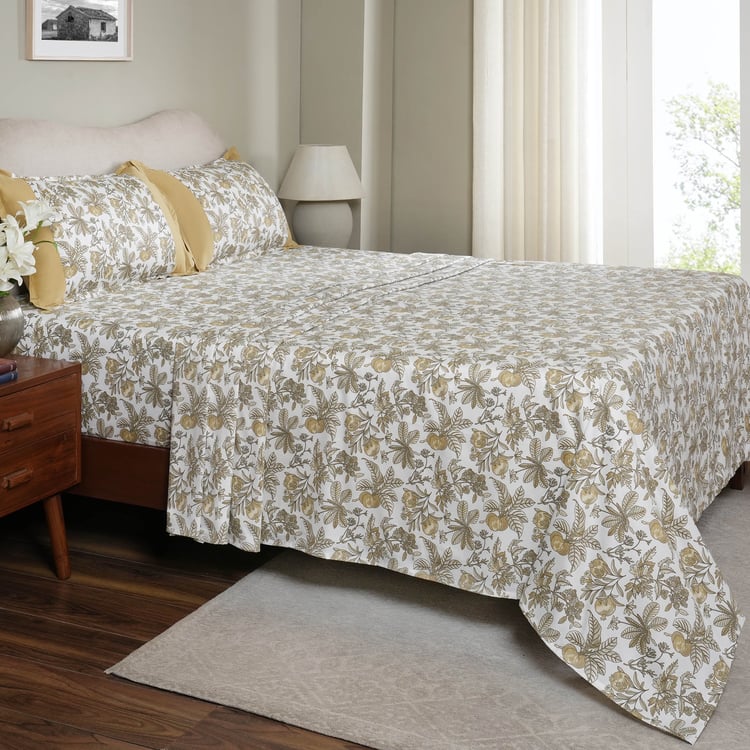 MASPAR Sensory Bloom Cotton 200TC Printed 2Pcs Single Bedsheet Set