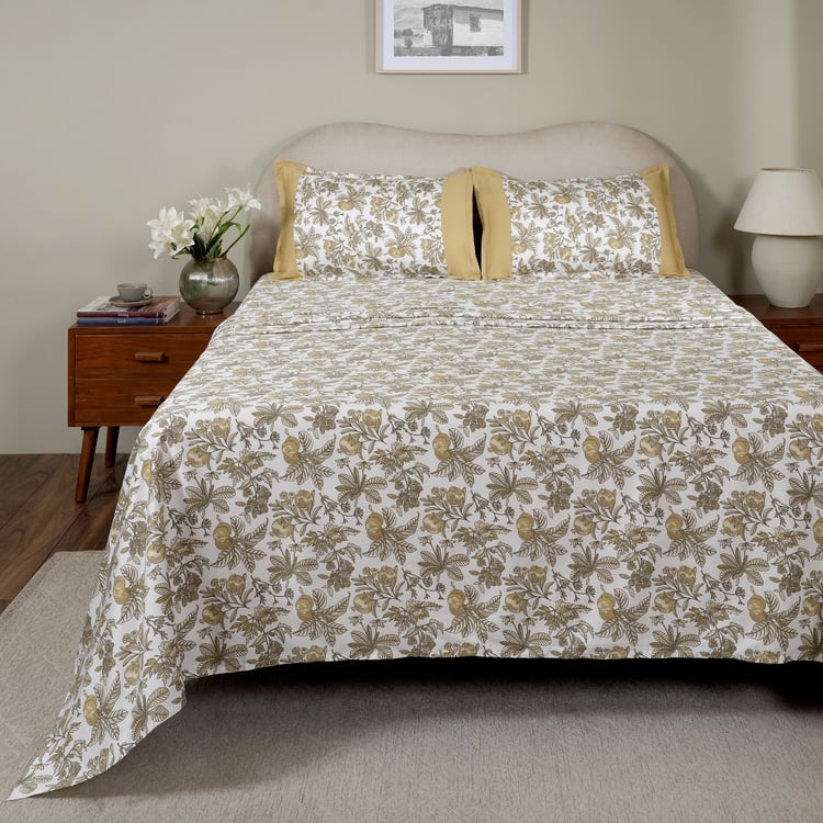 MASPAR Sensory Bloom Cotton 200TC Printed 2Pcs Single Bedsheet Set