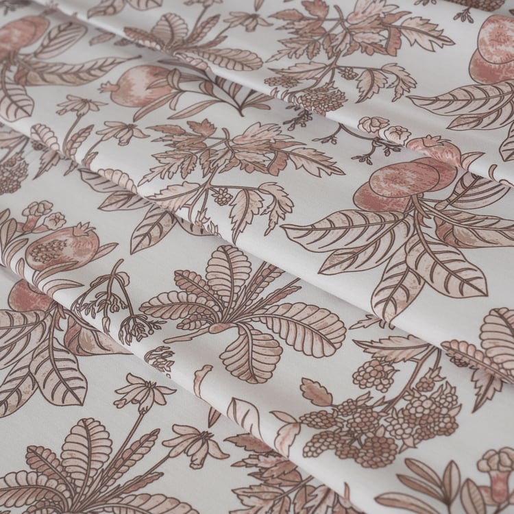MASPAR Sensory Bloom Cotton 200TC Printed 3Pcs Queen Bedsheet Set