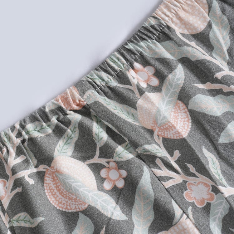 MASPAR Sensory Bloom Cotton 200TC Floral Print 3Pcs King Fitted Bedsheet Set
