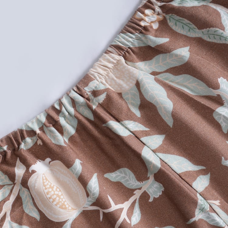 MASPAR Sensory Bloom Cotton 200TC Printed 3Pcs King Fitted Bedsheet Set