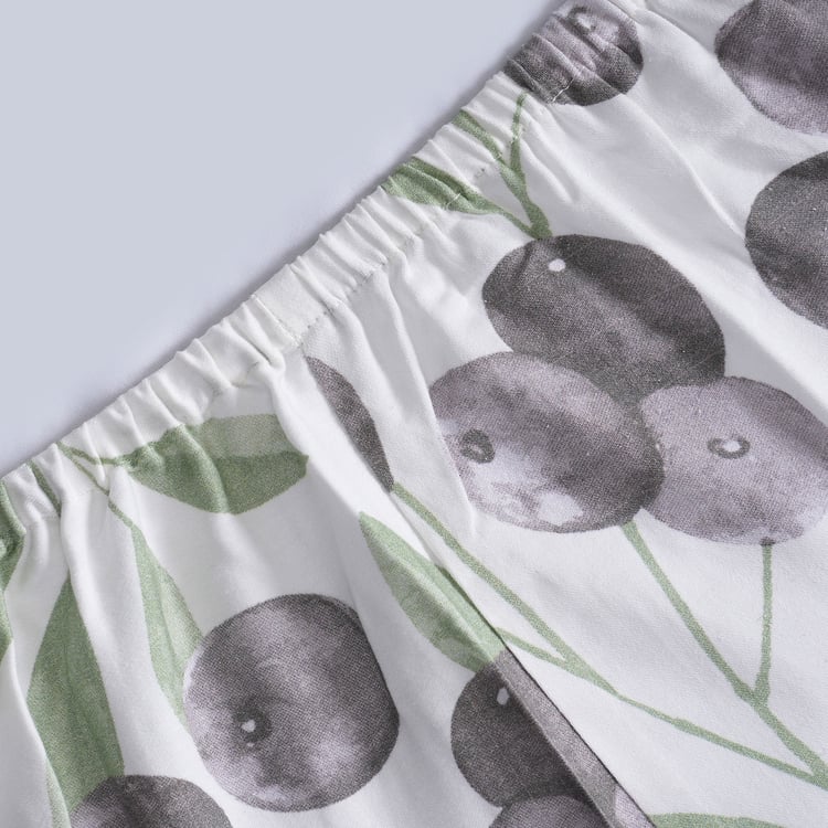 MASPAR Sensory Bloom Cotton 200TC Printed 2Pcs Single Fitted Bedsheet Set