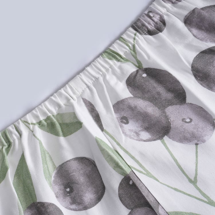 MASPAR Sensory Bloom Cotton 200TC Printed 3Pcs King Fitted Bedsheet Set