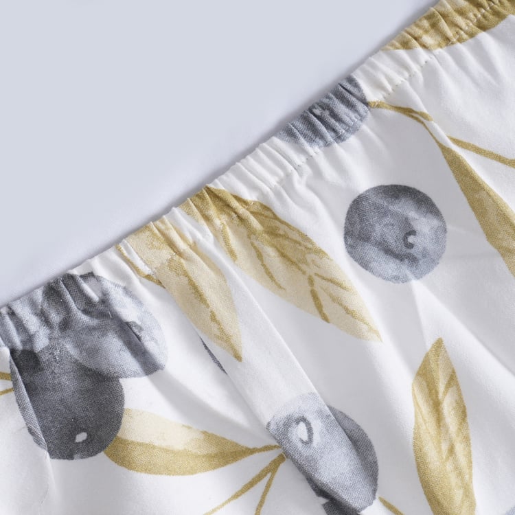 MASPAR Sensory Bloom Cotton 200TC Printed 3Pcs King Fitted Bedsheet Set