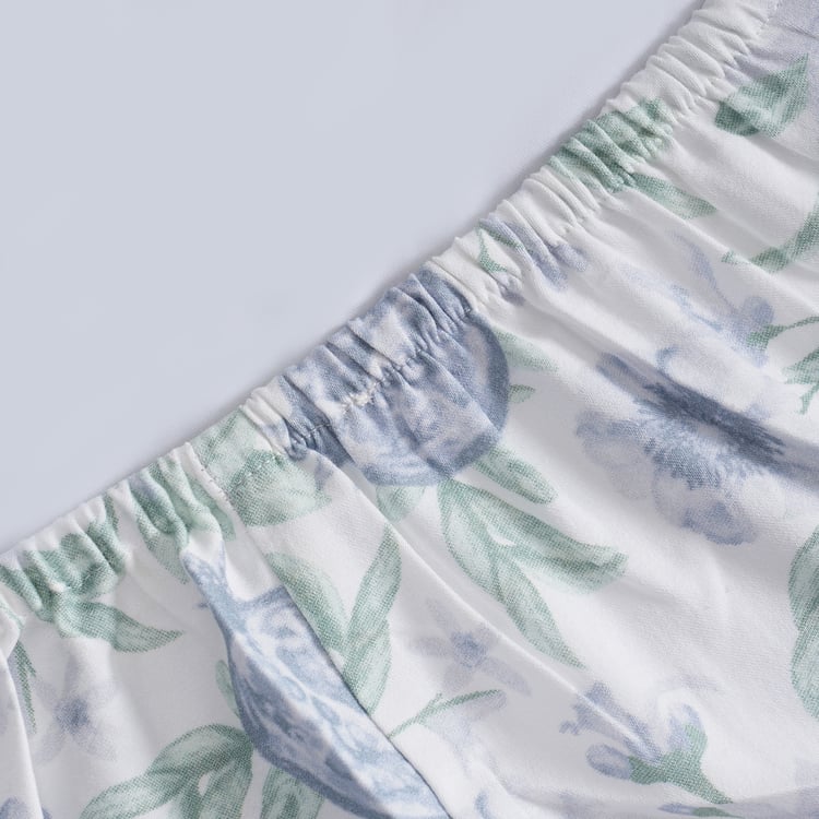 MASPAR Sensory Bloom Cotton 200TC Floral Print 3Pcs King Fitted Bedsheet Set