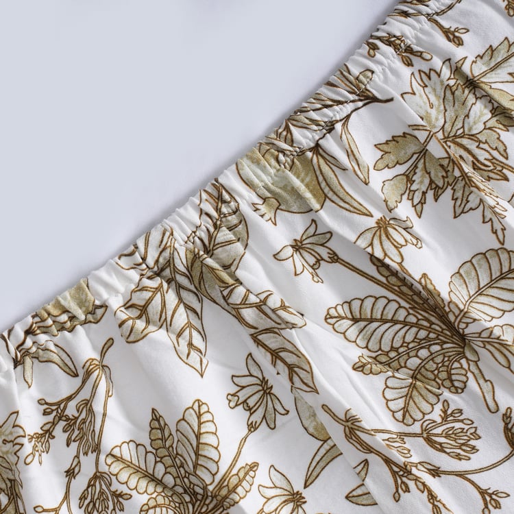 MASPAR Sensory Bloom Cotton 200TC Printed 3Pcs King Fitted Bedsheet Set