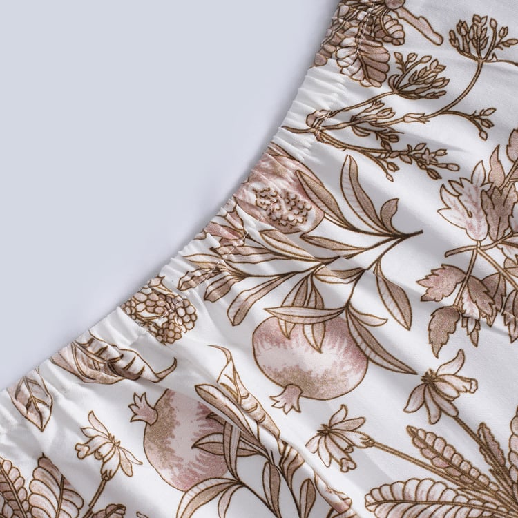 MASPAR Sensory Bloom Cotton 200TC Printed 2Pcs Single Fitted Bedsheet Set