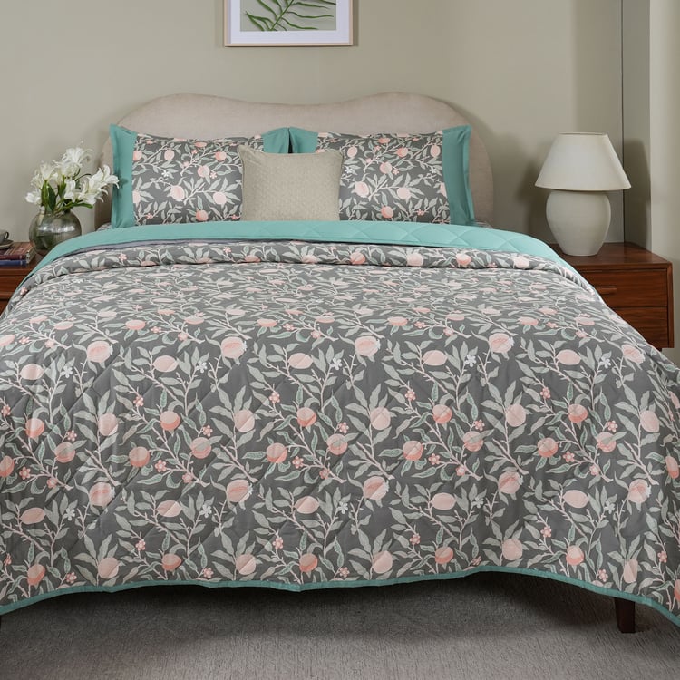 MASPAR Sensory Bloom Cotton 6Pcs Printed Double Bed-In-A-Bag Set