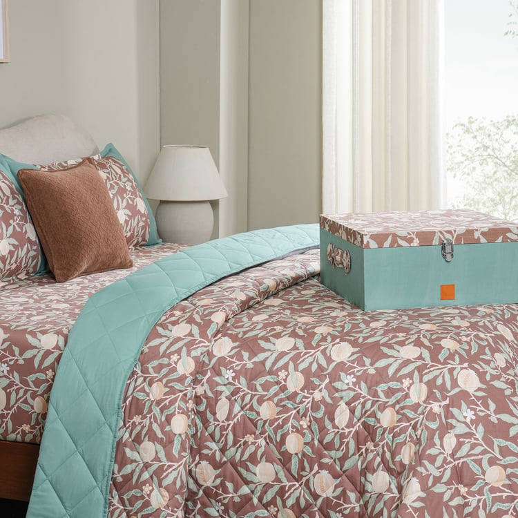 MASPAR Sensory Bloom Cotton 6Pcs Printed Double Bed-In-A-Bag Set