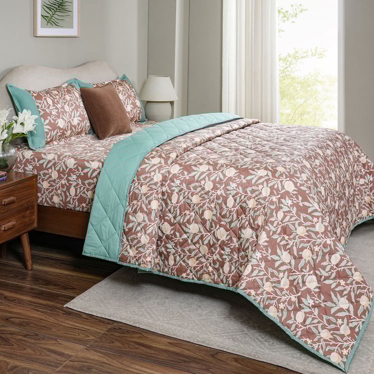 MASPAR Sensory Bloom Cotton 6Pcs Printed Double Bed-In-A-Bag Set