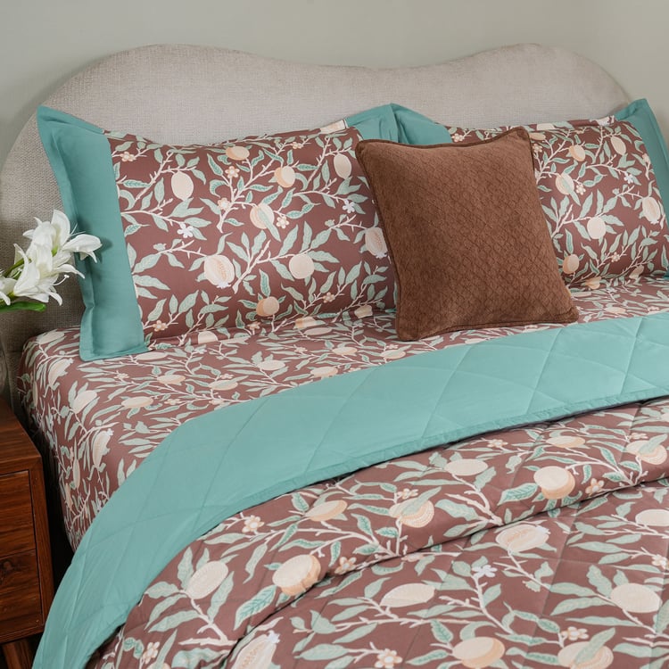 MASPAR Sensory Bloom Cotton 6Pcs Printed Double Bed-In-A-Bag Set