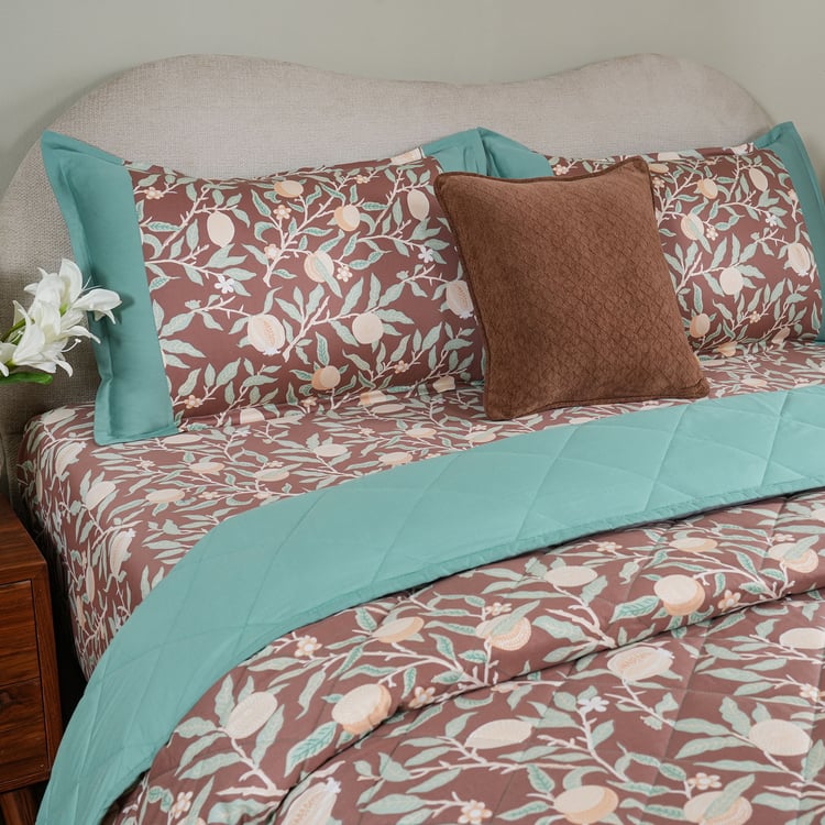 MASPAR Sensory Bloom Cotton 4Pcs Printed Double Bed-In-A-Bag Set