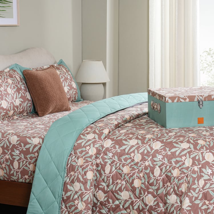 MASPAR Sensory Bloom Cotton 4Pcs Printed Double Bed-In-A-Bag Set