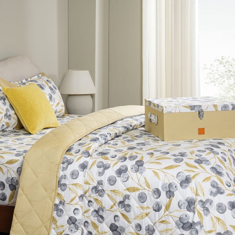 MASPAR Sensory Bloom Cotton 6Pcs Printed Double Bed-In-A-Bag Set