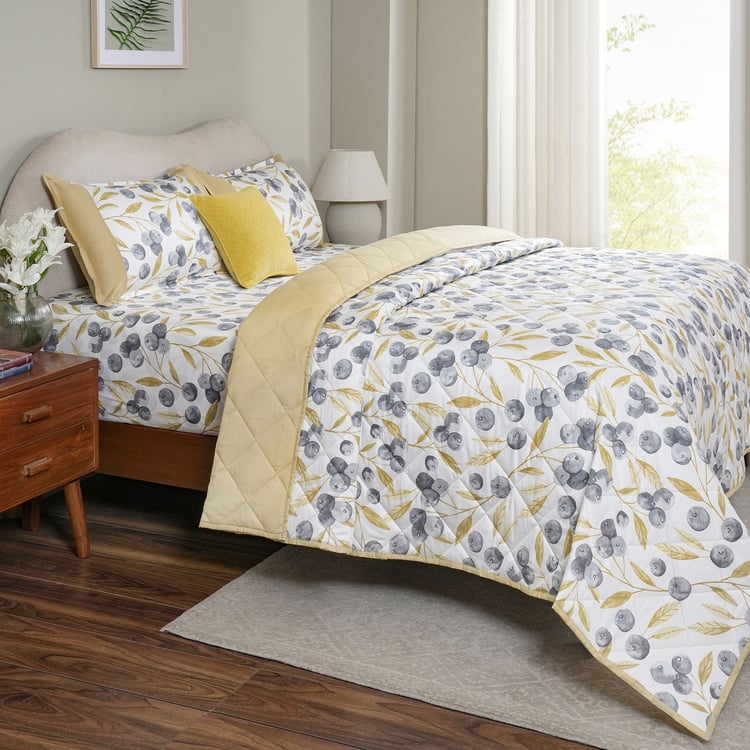 MASPAR Sensory Bloom Cotton 6Pcs Printed Double Bed-In-A-Bag Set