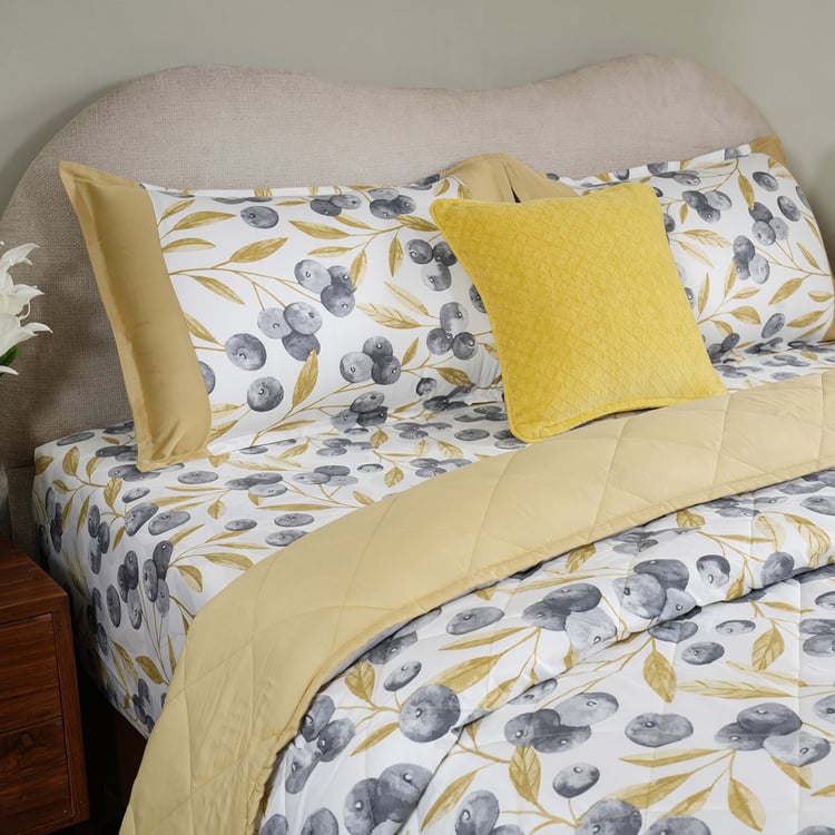 MASPAR Sensory Bloom Cotton 6Pcs Printed Double Bed-In-A-Bag Set