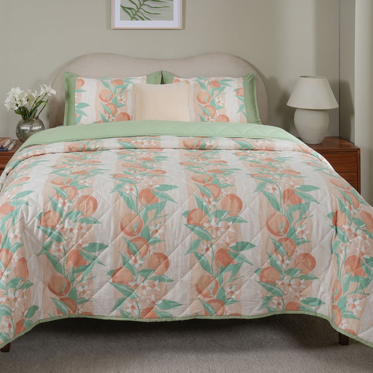 MASPAR Sensory Bloom Cotton 6Pcs Printed Double Bed-In-A-Bag Set
