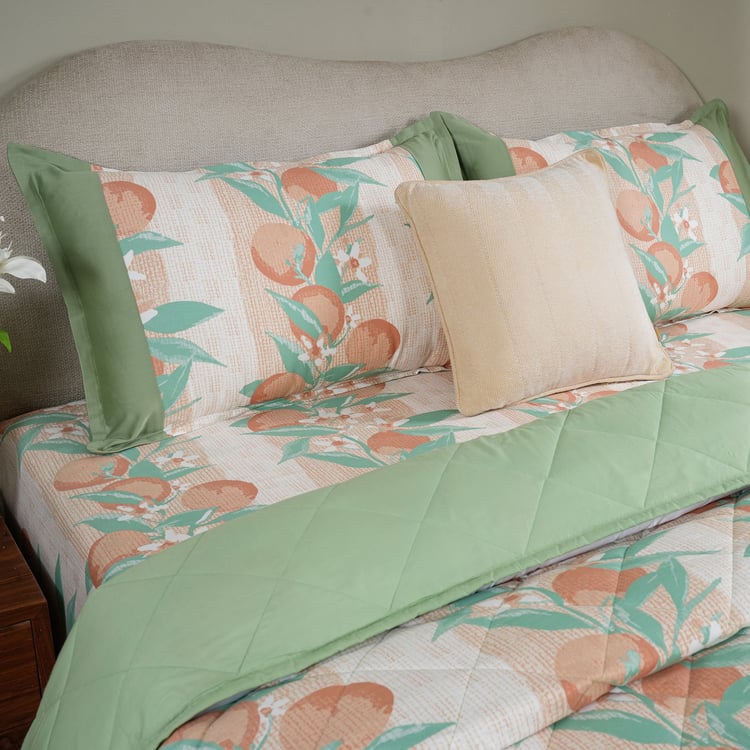 MASPAR Sensory Bloom Cotton 6Pcs Printed Double Bed-In-A-Bag Set