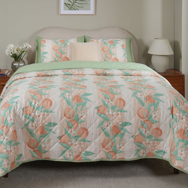 MASPAR Sensory Bloom Cotton 4Pcs Printed Double Bed-In-A-Bag Set