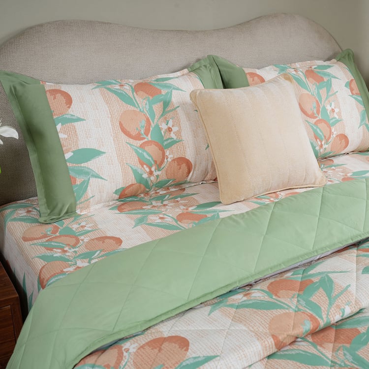 MASPAR Sensory Bloom Cotton 4Pcs Printed Double Bed-In-A-Bag Set