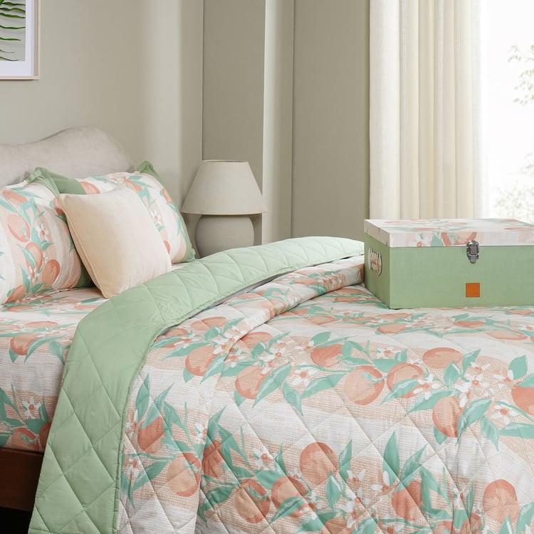 MASPAR Sensory Bloom Cotton 4Pcs Printed Double Bed-In-A-Bag Set