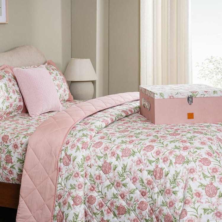MASPAR Sensory Bloom Cotton 6Pcs Floral Print Double Bed-In-A-Bag Set