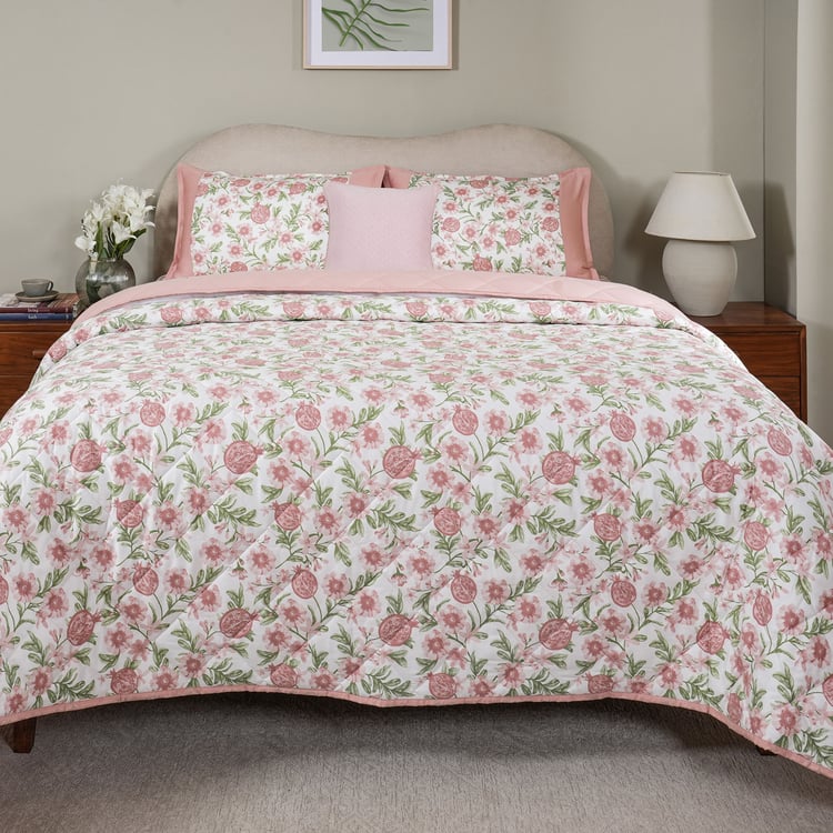 MASPAR Sensory Bloom Cotton 6Pcs Floral Print Double Bed-In-A-Bag Set