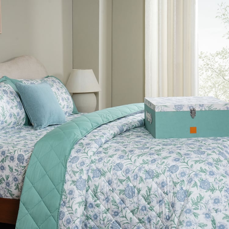 MASPAR Sensory Bloom Cotton 6Pcs Printed Double Bed-In-A-Bag Set