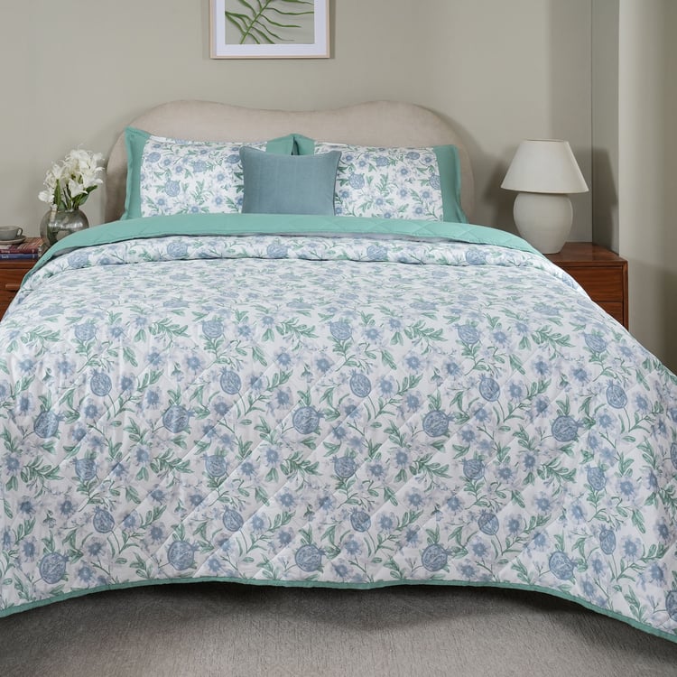 MASPAR Sensory Bloom Cotton 4Pcs Printed Double Bed-In-A-Bag Set