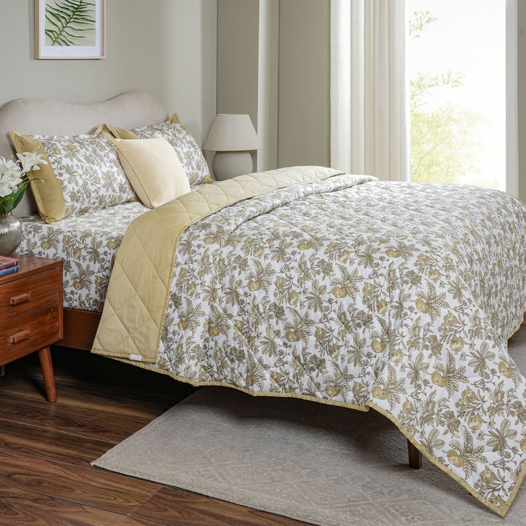 MASPAR Sensory Bloom Cotton 6Pcs Printed Double Bed-In-A-Bag Set