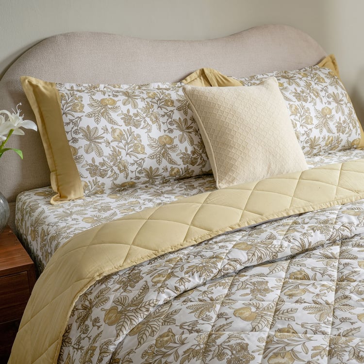 MASPAR Sensory Bloom Cotton 6Pcs Printed Double Bed-In-A-Bag Set