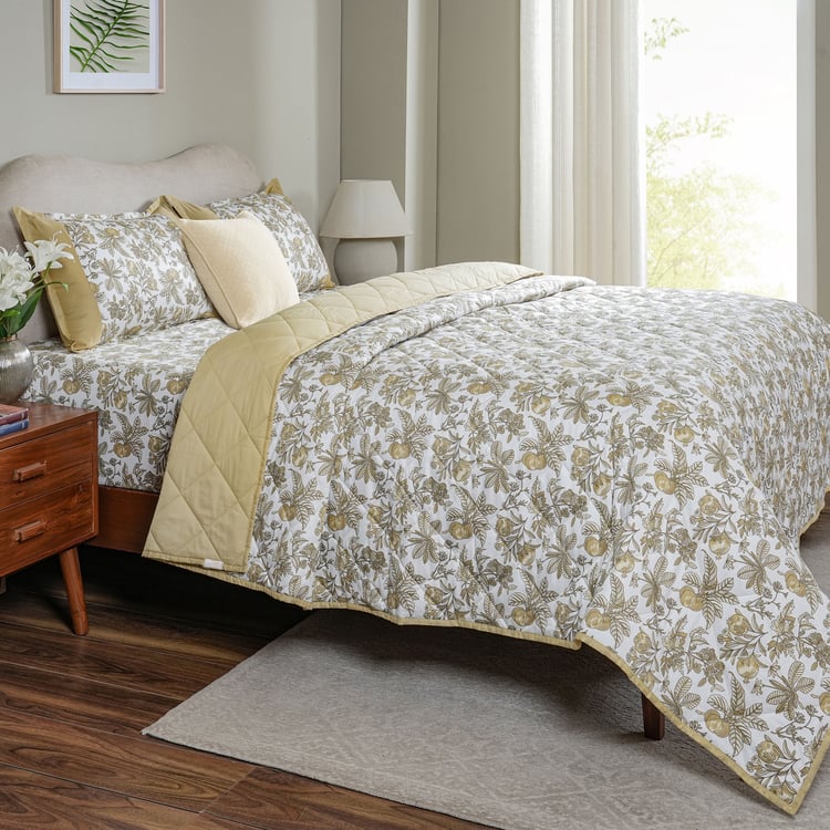 MASPAR Sensory Bloom Cotton 4Pcs Printed Double Bed-In-A-Bag Set