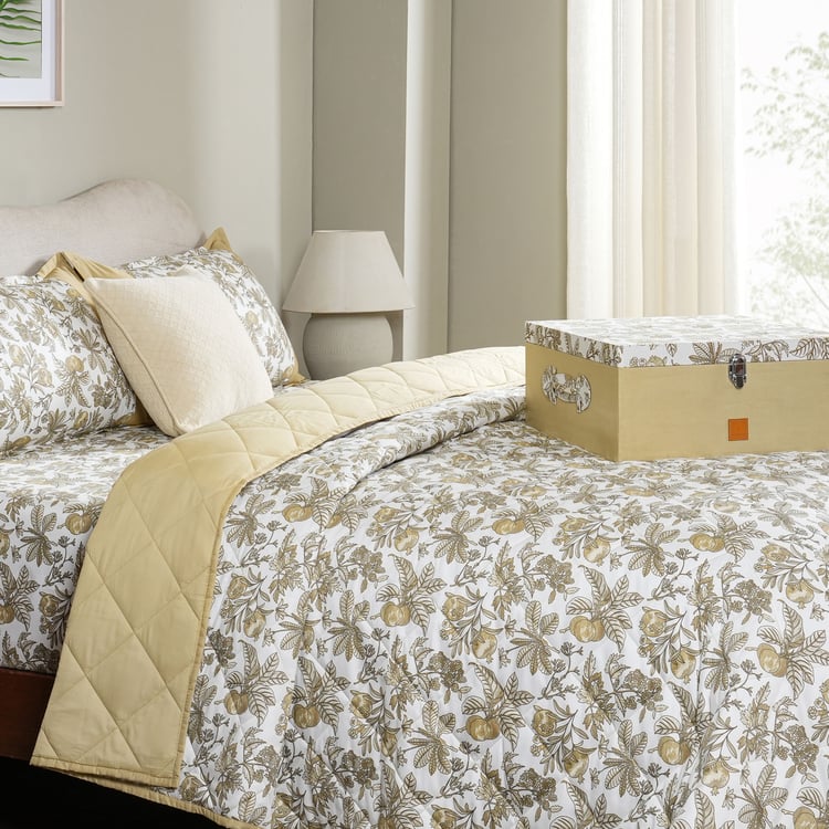 MASPAR Sensory Bloom Cotton 4Pcs Printed Double Bed-In-A-Bag Set