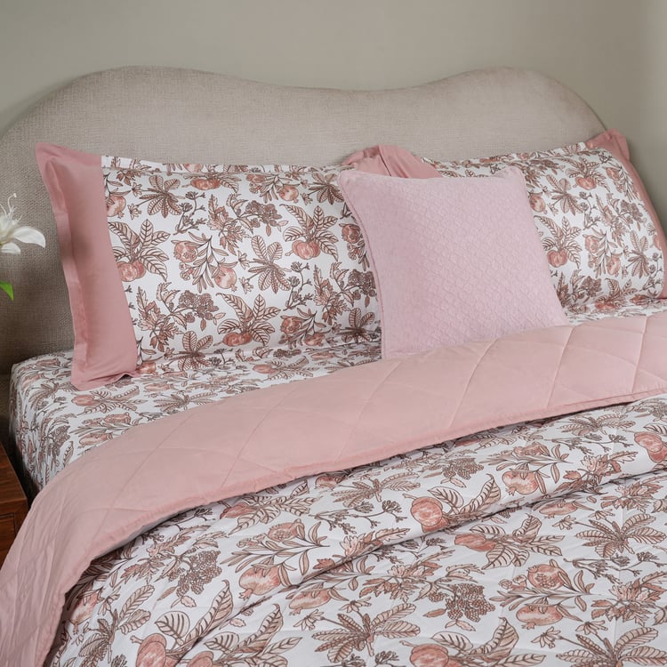 MASPAR Sensory Bloom Cotton 6Pcs Printed Double Bed-In-A-Bag Set