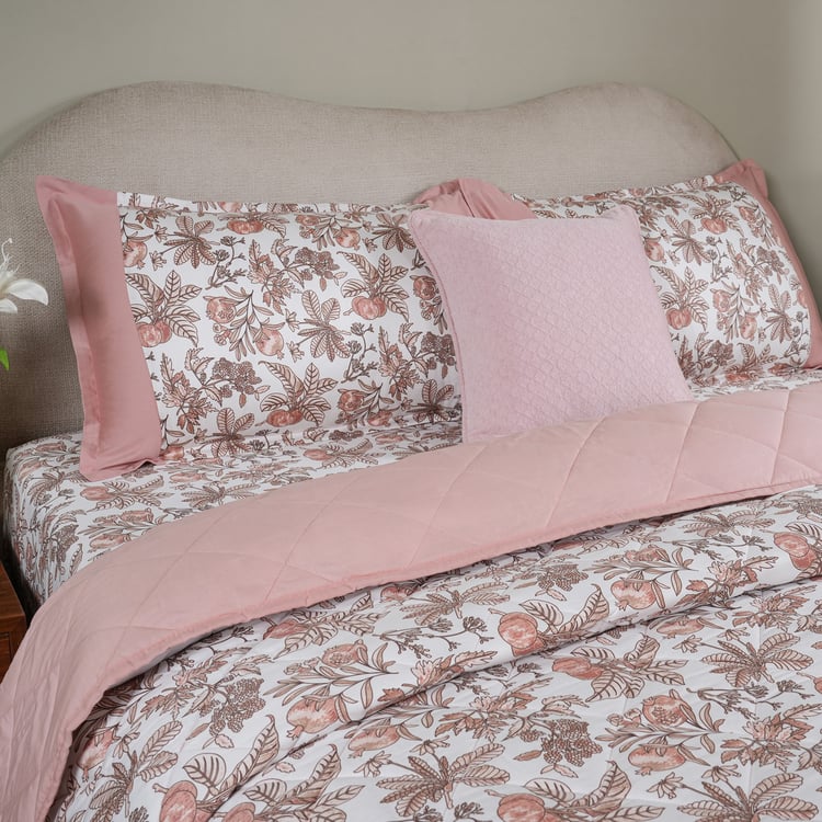 MASPAR Sensory Bloom Cotton 4Pcs Printed Double Bed-In-A-Bag Set