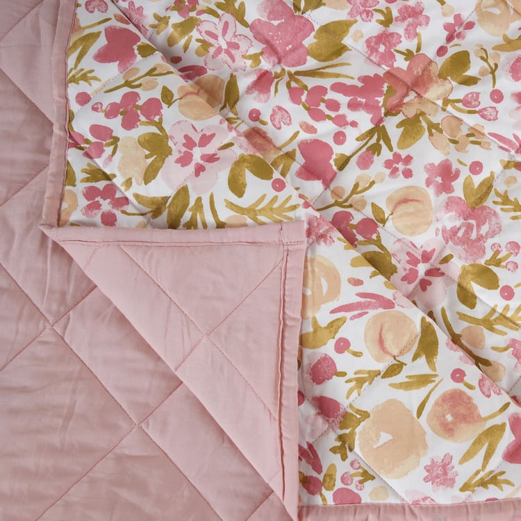 MASPAR Sensory Bloom Cotton Floral Print Double Quilt