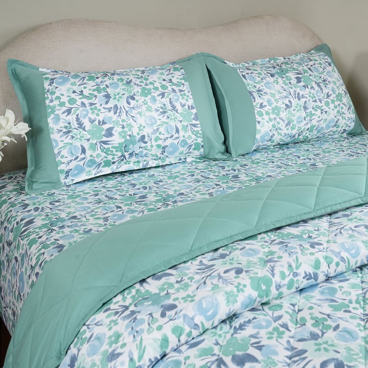 MASPAR Sensory Bloom Cotton Floral Print Double Quilt