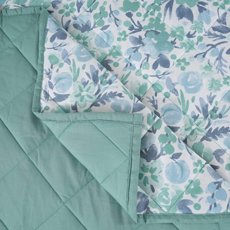 MASPAR Sensory Bloom Cotton Floral Print Double Quilt