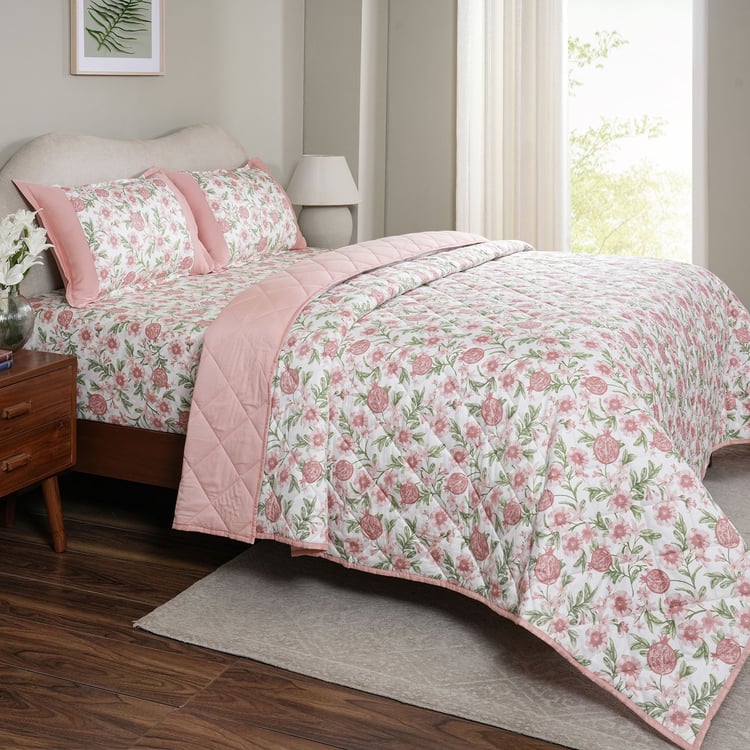 MASPAR Sensory Bloom Cotton Floral Print Double Quilt
