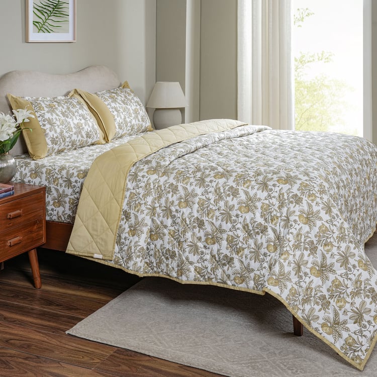 MASPAR Sensory Bloom Cotton Floral Print Double Quilt