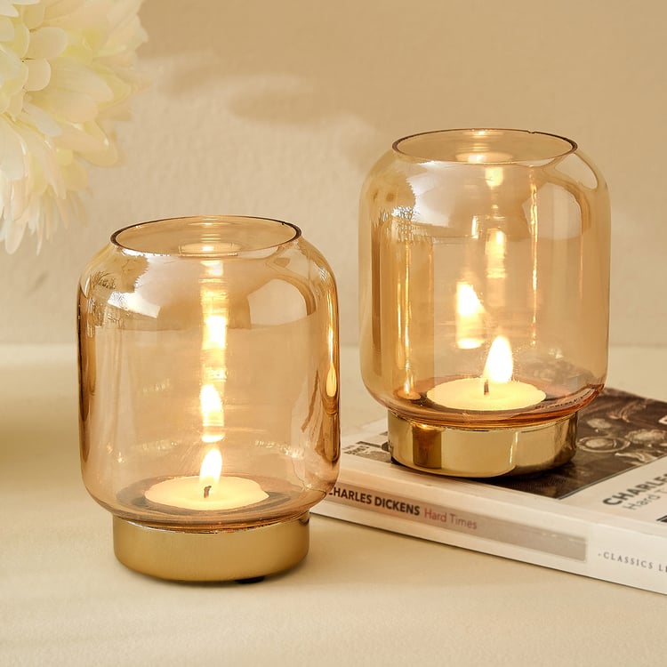 Kimora Austin Fantasy Set of 2 Glass T-Light Holders