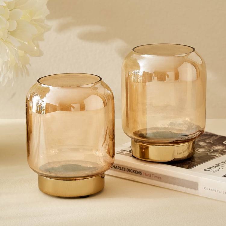 Kimora Austin Fantasy Set of 2 Glass T-Light Holders