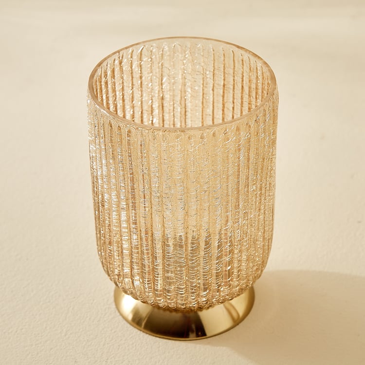 Kimora Austin Fantasy Set of 2 Glass Hurricane Candle Holder with Vase