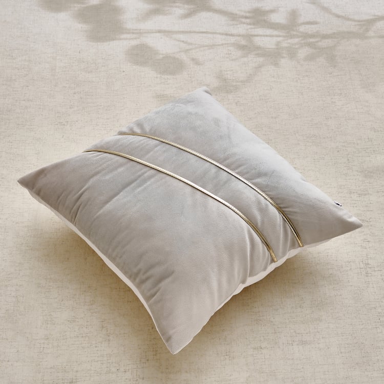 Glimmer Dusk Velluxe Striped Cushion Cover - 40x40cm