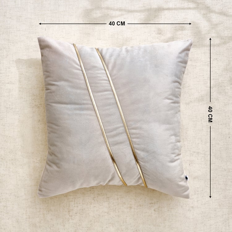 Glimmer Dusk Velluxe Striped Cushion Cover - 40x40cm