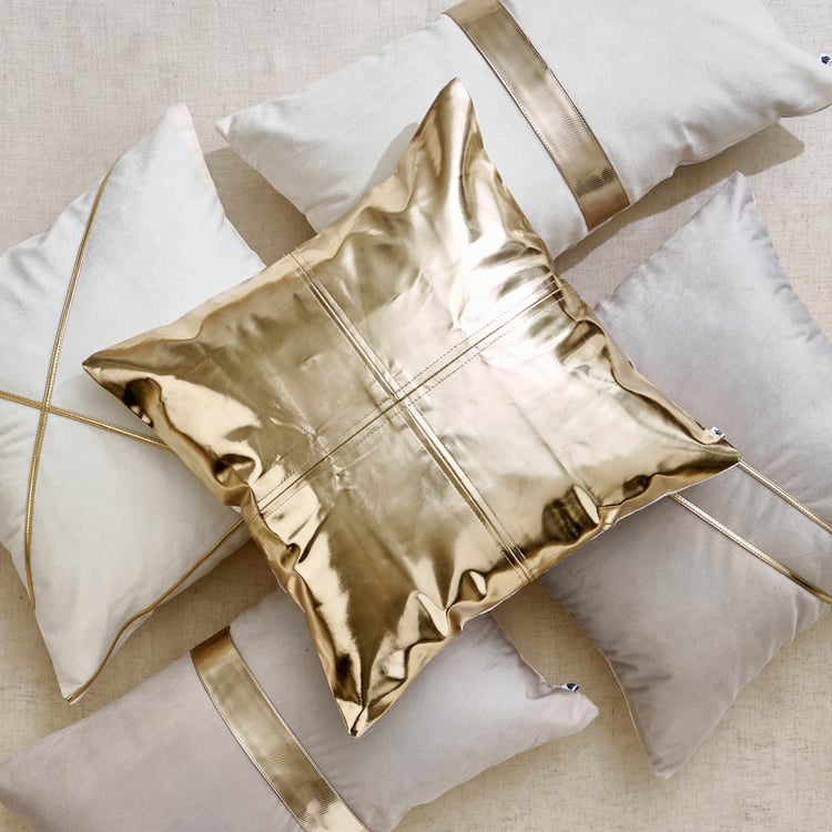 Glimmer Dusk Velluxe Patchwork Cushion Cover - 40x40cm