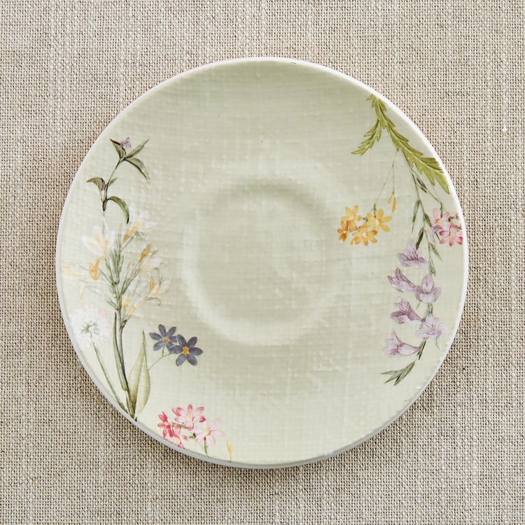 Alora Windflower Ironstone Floral Print Cup and Saucer - 230ml
