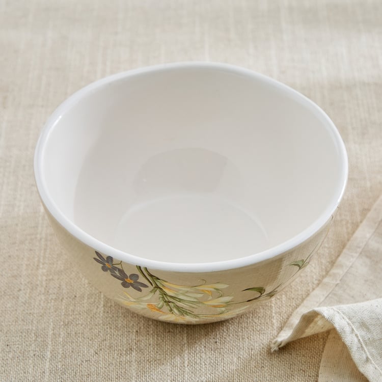 Alora Windflower Ironstone Floral Print Cereal Bowl - 750ml
