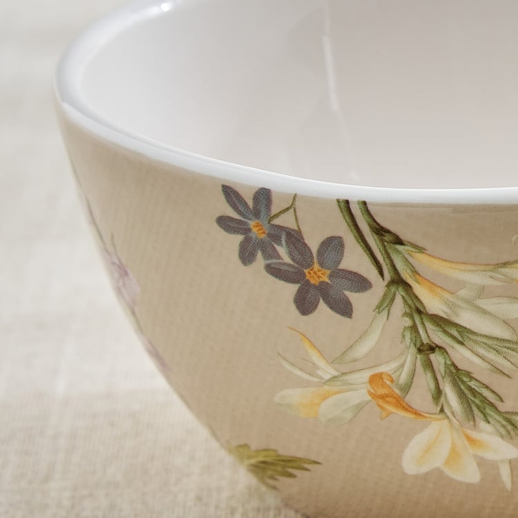 Alora Windflower Ironstone Floral Print Cereal Bowl - 750ml